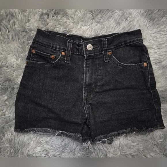 Levi's Dark Denim Women's Shorts - Picture 2 of 9